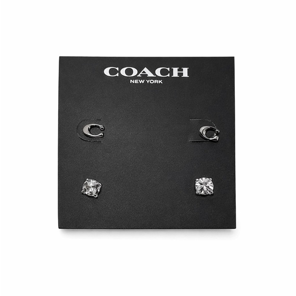 SOLD NWT Coach Signature C Stud Earrings Set of 2 Designer Jewelry - Picture 1 of 2